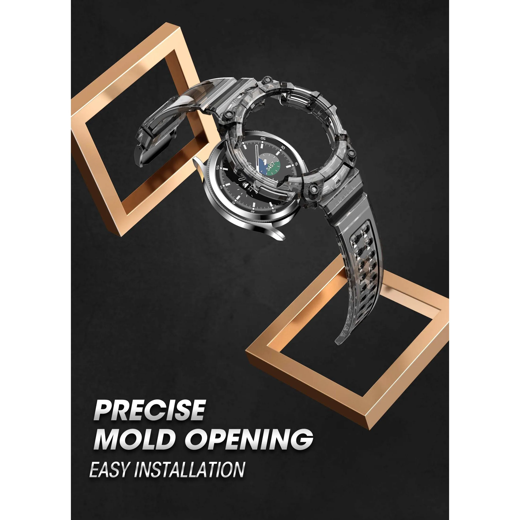 Clearance Price Galaxy Watch4 46mm Unicorn Beetle PRO Wristband Case-Clear  Limited Release!