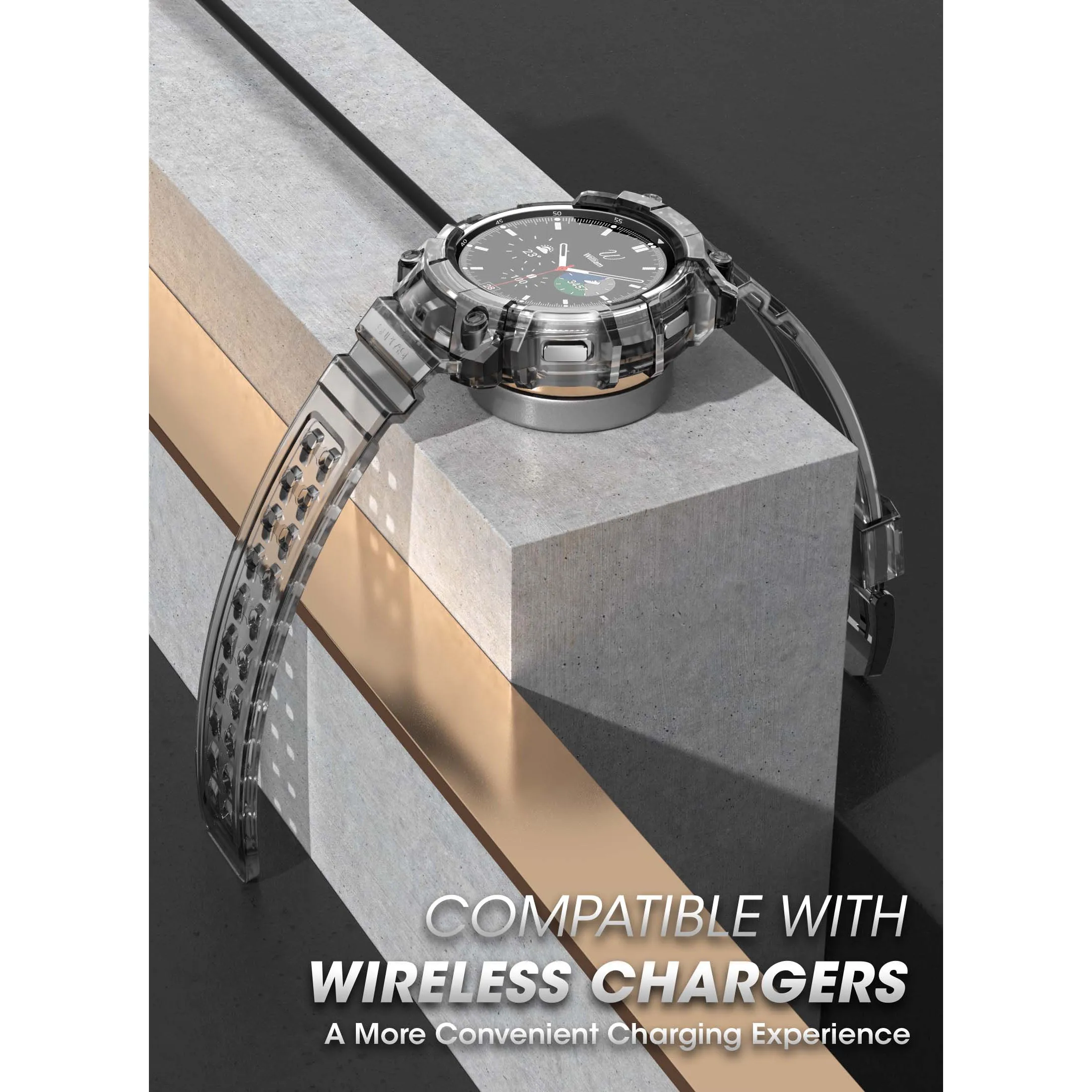 Clearance Price Galaxy Watch4 46mm Unicorn Beetle PRO Wristband Case-Clear  Limited Release!