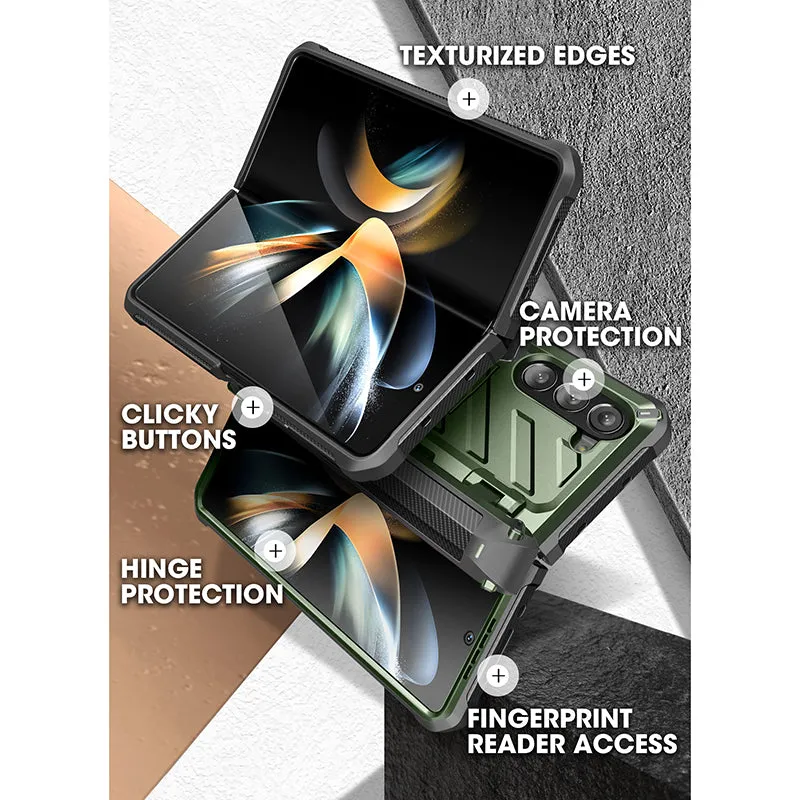 Clearance Price Galaxy Z Fold5 Unicorn Beetle PRO Rugged Case with S-Pen Holder-Dark Green  Limited Stock!