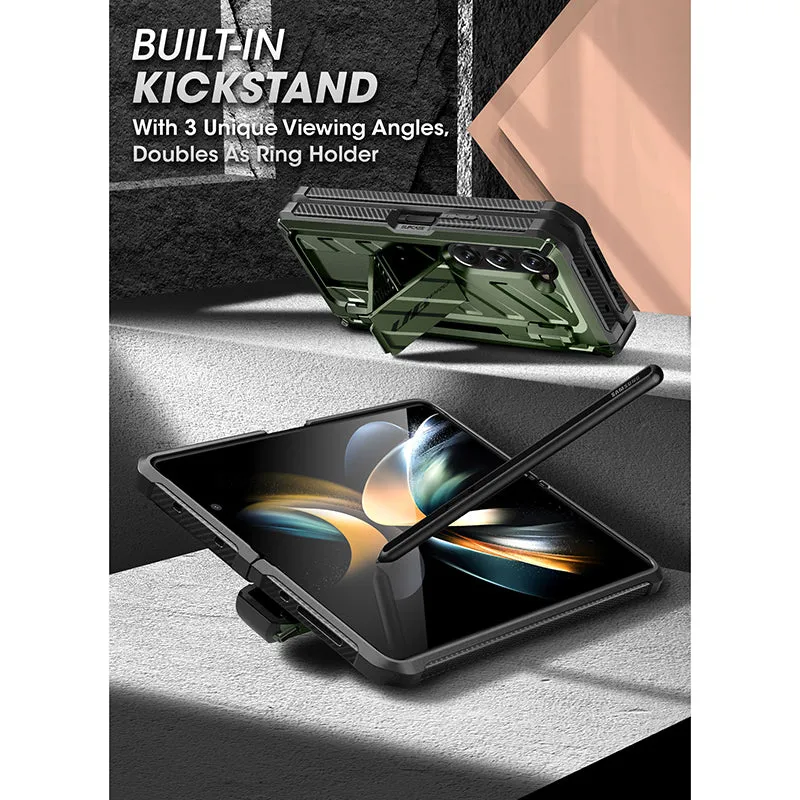 Clearance Price Galaxy Z Fold5 Unicorn Beetle PRO Rugged Case with S-Pen Holder-Dark Green  Limited Stock!