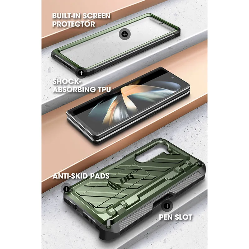 Clearance Price Galaxy Z Fold5 Unicorn Beetle PRO Rugged Case with S-Pen Holder-Dark Green  Limited Stock!