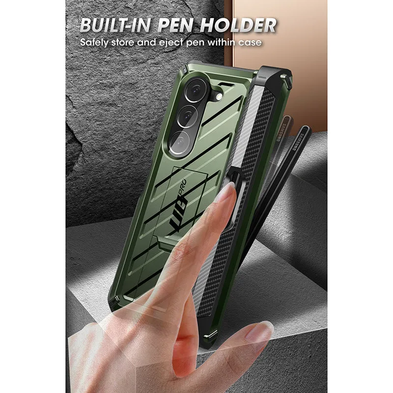 Clearance Price Galaxy Z Fold5 Unicorn Beetle PRO Rugged Case with S-Pen Holder-Dark Green  Limited Stock!