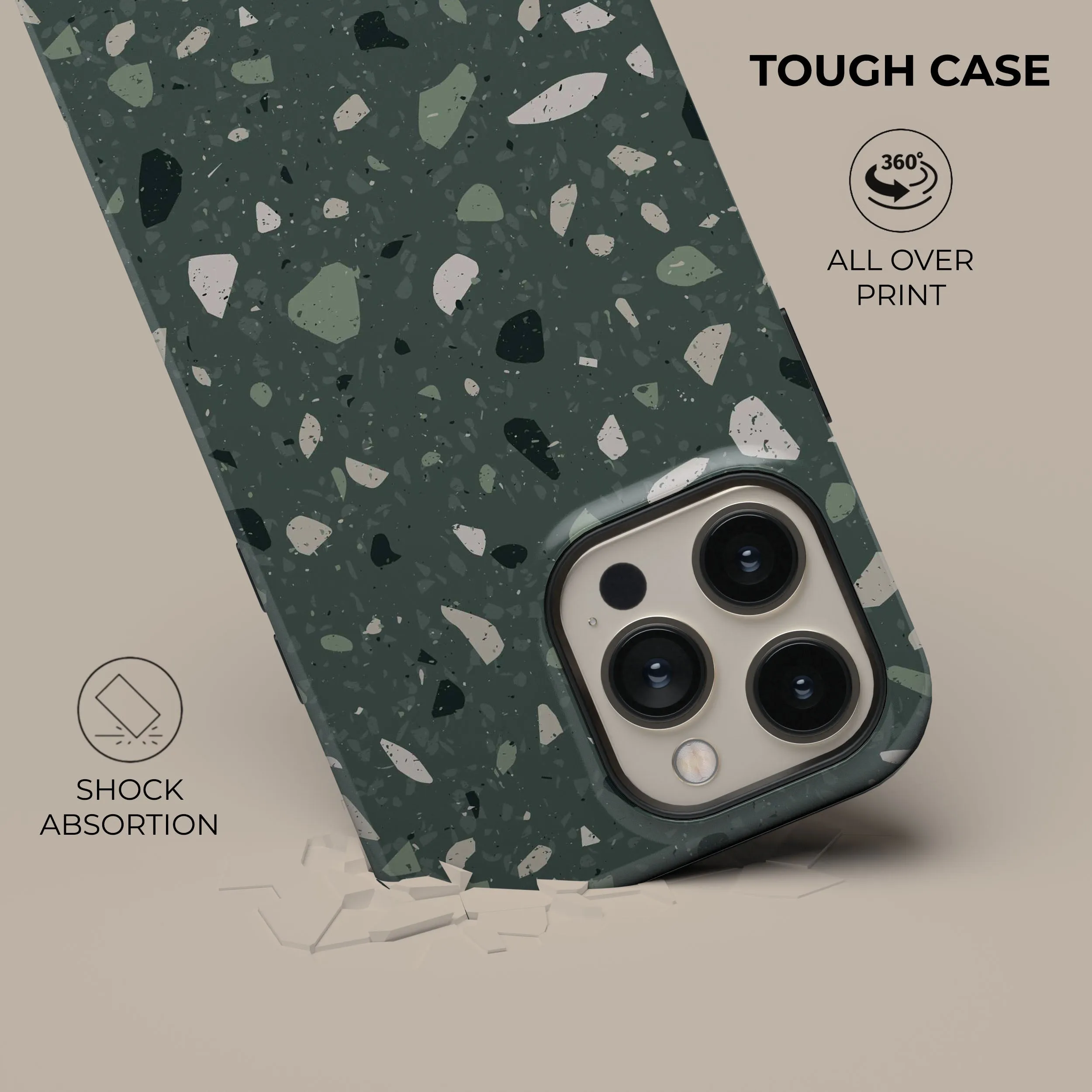 Clearance Price Green Terrazzo Phone Case  Last Few Pieces!