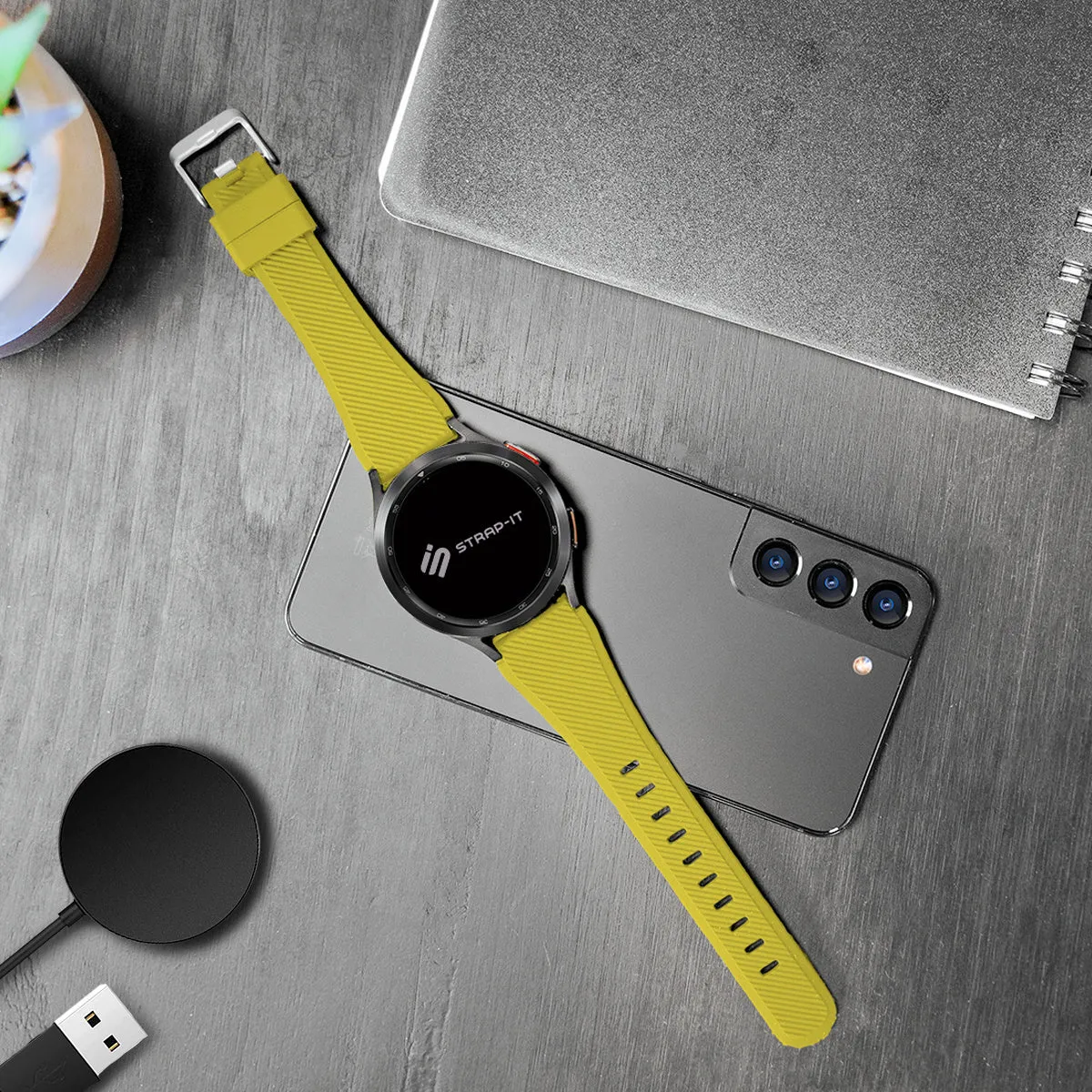 Clearance Price Huawei Watch 3 (Pro) Silicone Strap with Buckle (Yellow)  Stylish & Comfortable