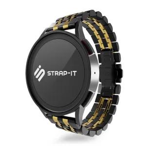 Clearance Price Huawei Watch 3 (Pro) Steel Link Strap Duo (Black/Gold)  Stylish & Comfortable