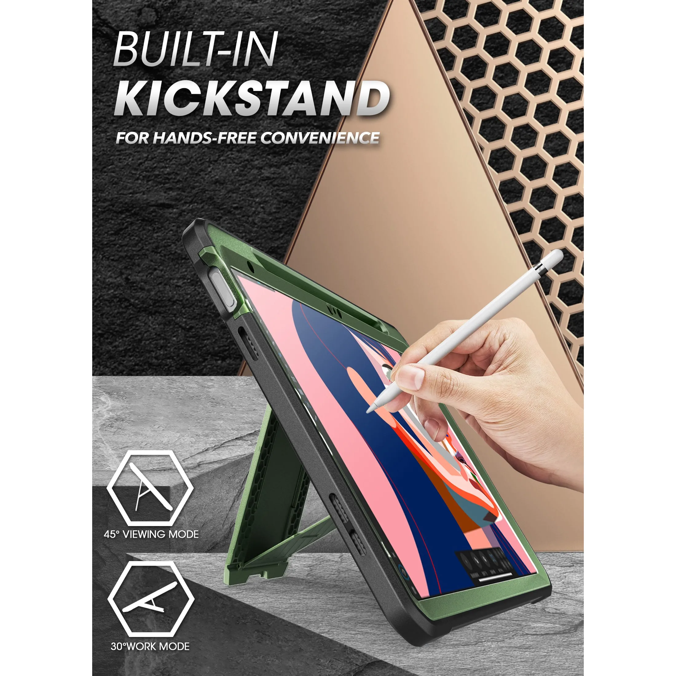 Clearance Price iPad 10.9" 2022 Unicorn Beetle PRO Rugged Kickstand Case-Dark Green  Dont Miss Out!