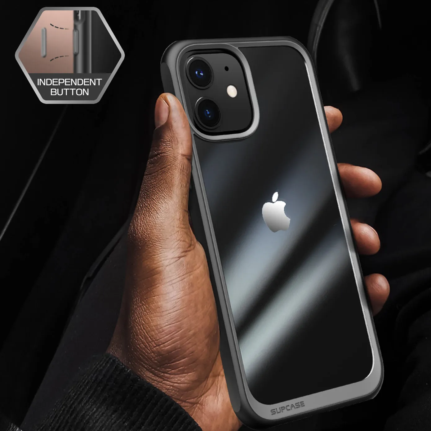 Clearance Price iPhone 12 mini 5.4 inch Unicorn Beetle Style Slim Clear Case-Black  Last Few Pieces!