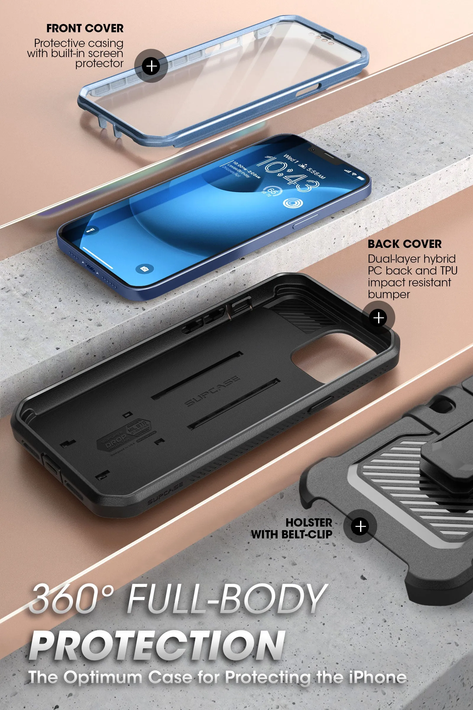 Clearance Price iPhone 14 Plus 6.7 inch Unicorn Beetle PRO Rugged Case-Metallic Blue  Last Chance!