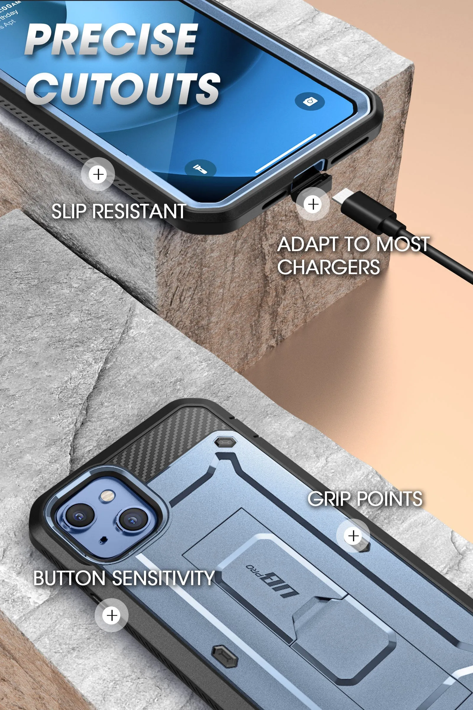 Clearance Price iPhone 14 Plus 6.7 inch Unicorn Beetle PRO Rugged Case-Metallic Blue  Last Chance!