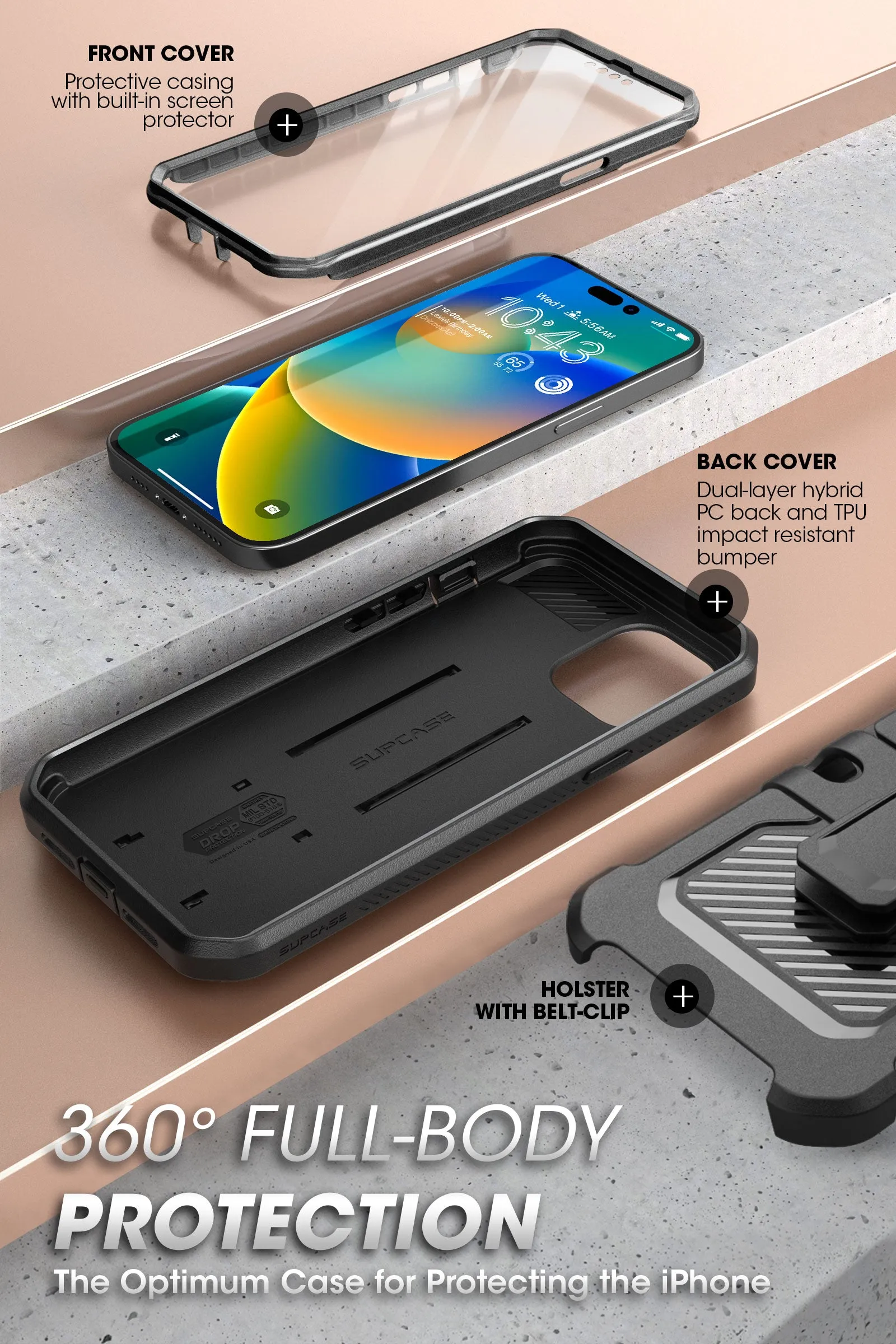 Clearance Price iPhone 14 Pro Max 6.7 inch Unicorn Beetle PRO Rugged Case-Black  Stylish & Comfortable