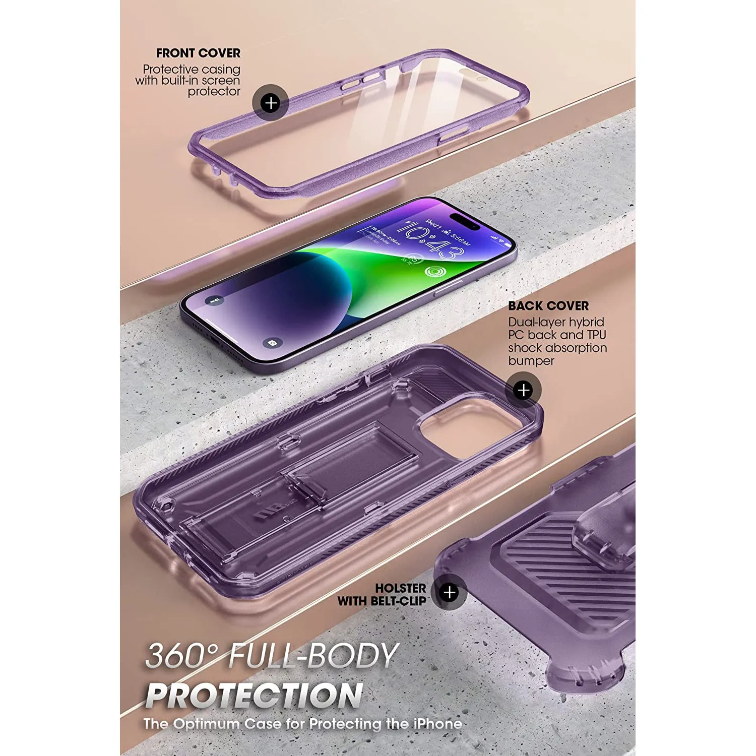 Clearance Price iPhone 14 Pro Max 6.7 inch Unicorn Beetle PRO Rugged Case-Purple Fog  Last Few Pieces!