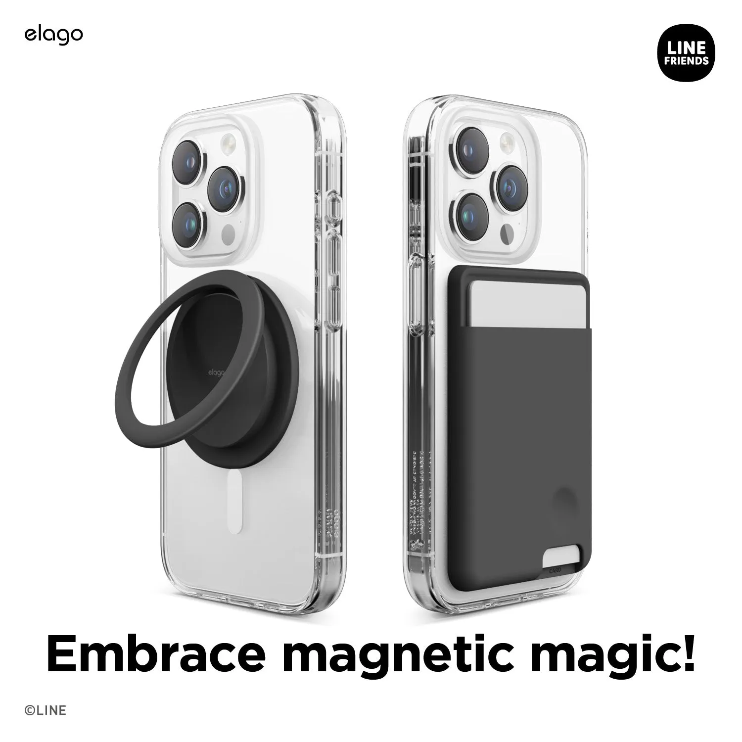 Clearance Price LINE FRIENDS | elago B&F Fruit Shop MagSafe Hybrid Case for iPhone 15 Pro Max  Limited Stock!