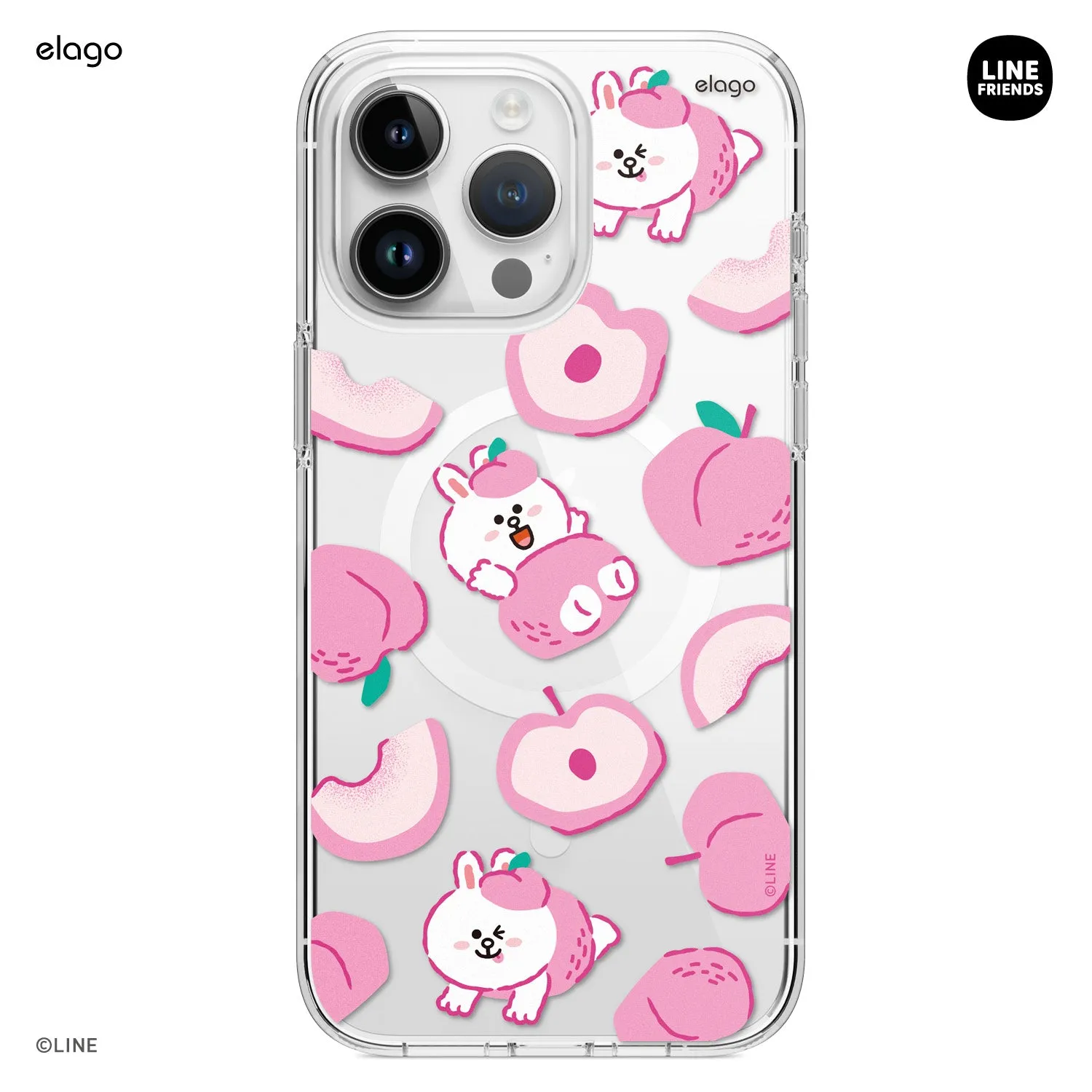 Clearance Price LINE FRIENDS | elago B&F Fruit Shop MagSafe Hybrid Case for iPhone 15 Pro Max  Limited Stock!