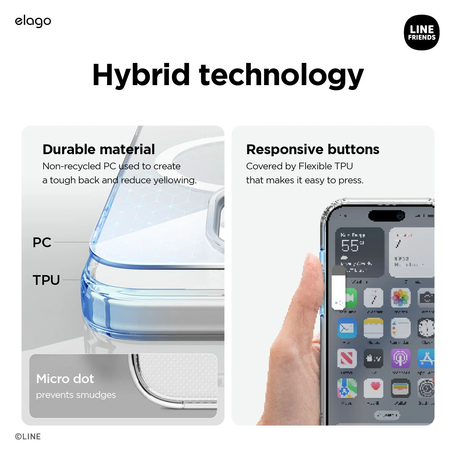 Clearance Price LINE FRIENDS | elago B&F Fruit Shop MagSafe Hybrid Case for iPhone 15 Pro Max  Limited Stock!