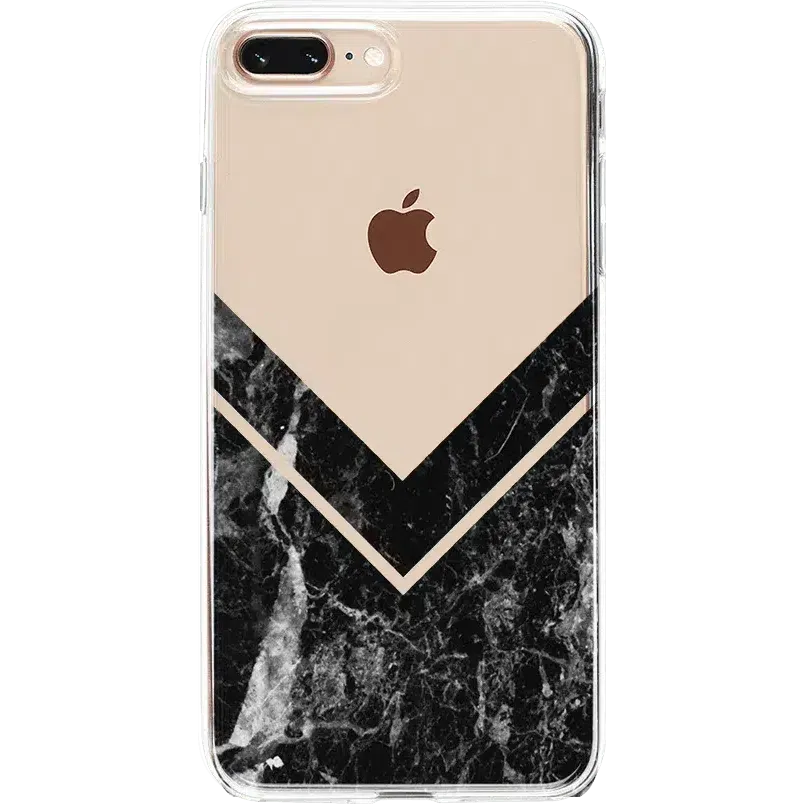 Clearance Price Sleek and Simple | Black Marble V Clear Case  Dont Miss Out!