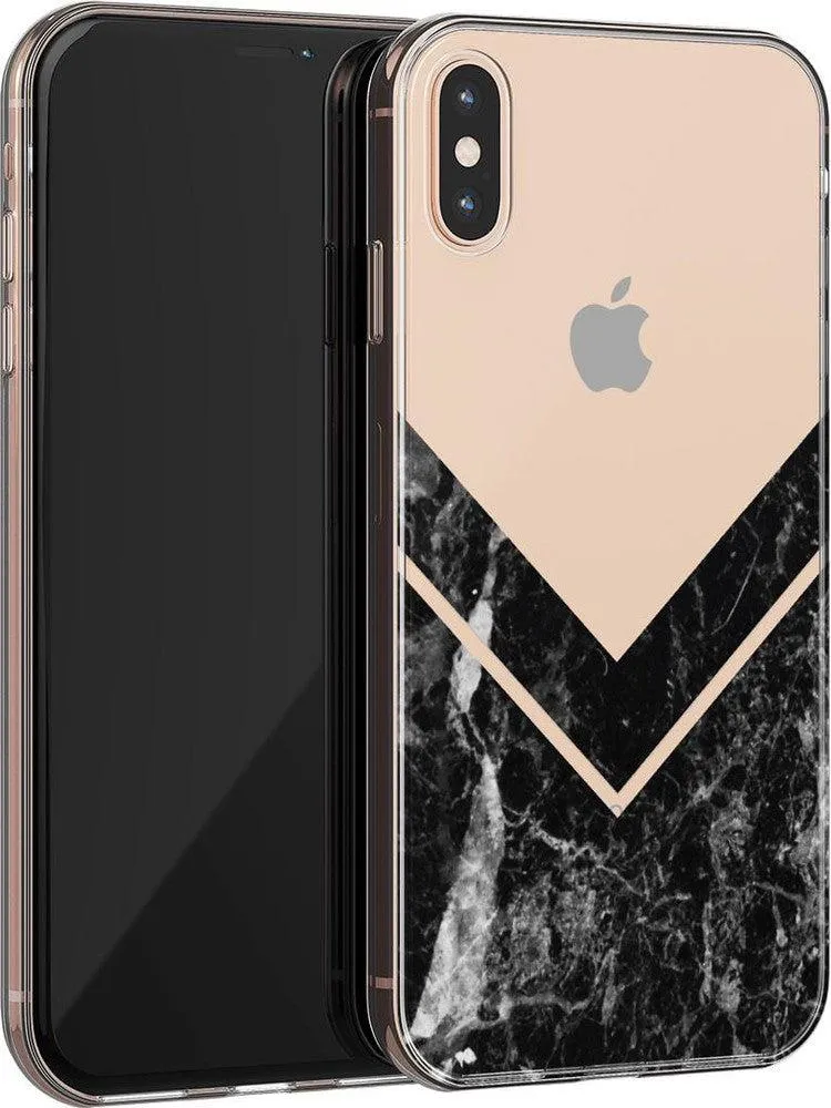 Clearance Price Sleek and Simple | Black Marble V Clear Case  Dont Miss Out!