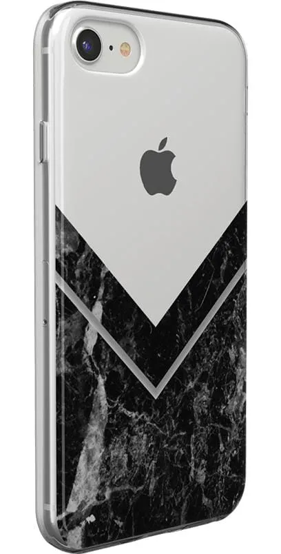 Clearance Price Sleek and Simple | Black Marble V Clear Case  Dont Miss Out!