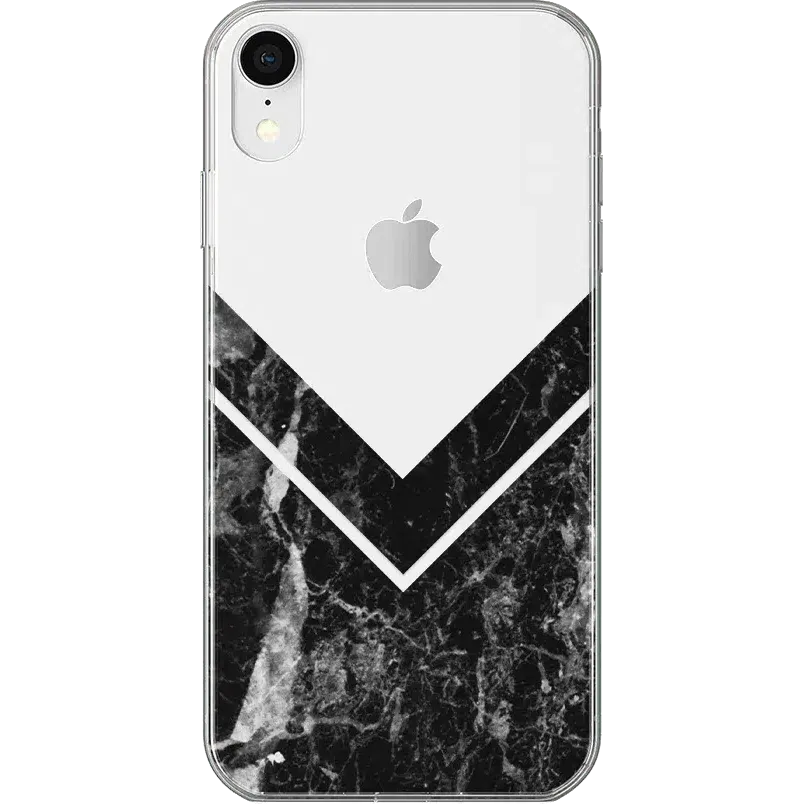 Clearance Price Sleek and Simple | Black Marble V Clear Case  Dont Miss Out!