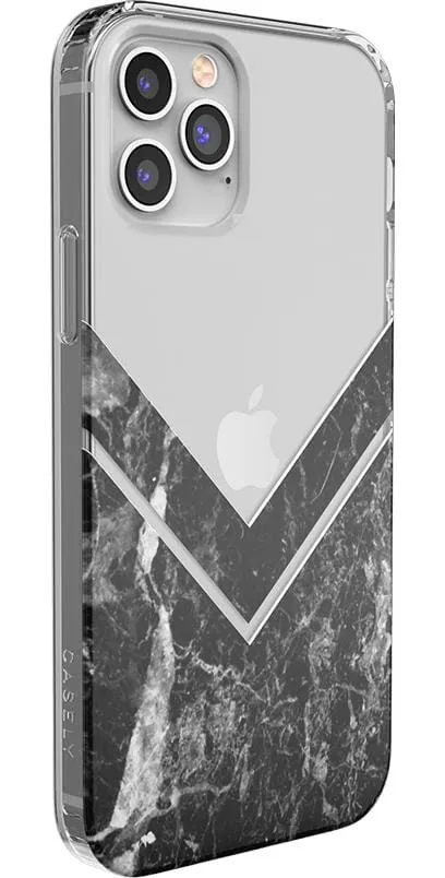 Clearance Price Sleek and Simple | Black Marble V Clear Case  Dont Miss Out!