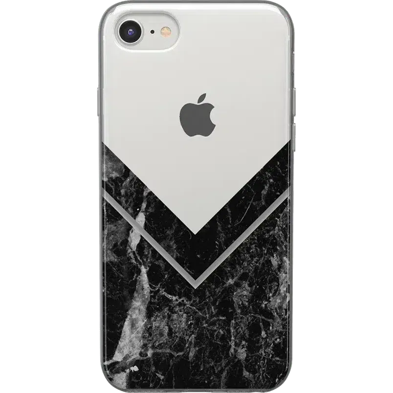 Clearance Price Sleek and Simple | Black Marble V Clear Case  Dont Miss Out!