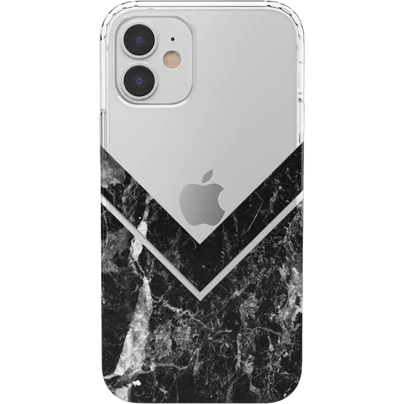 Clearance Price Sleek and Simple | Black Marble V Clear Case  Dont Miss Out!
