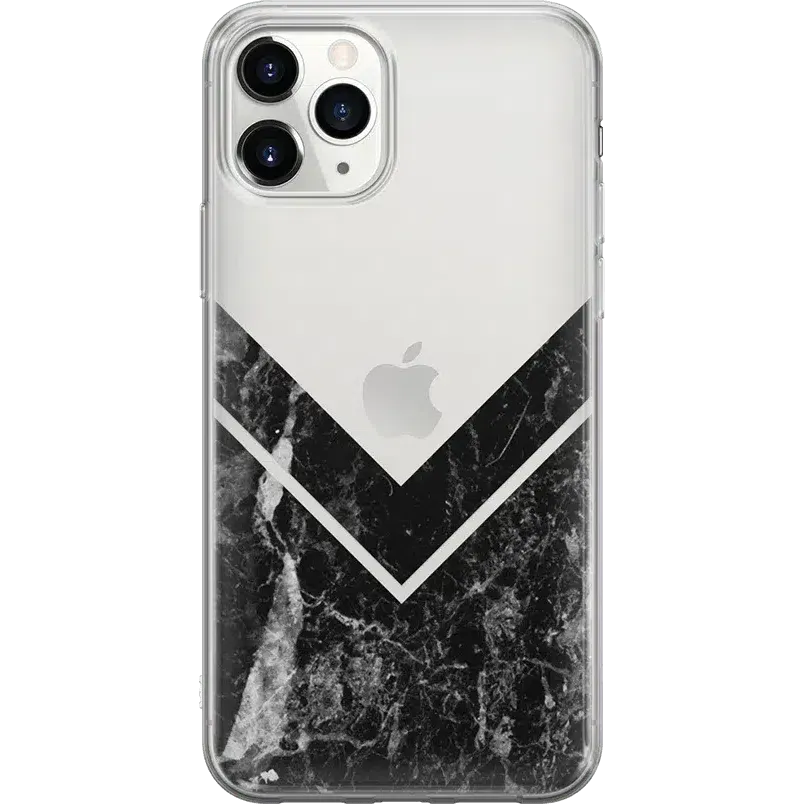 Clearance Price Sleek and Simple | Black Marble V Clear Case  Dont Miss Out!
