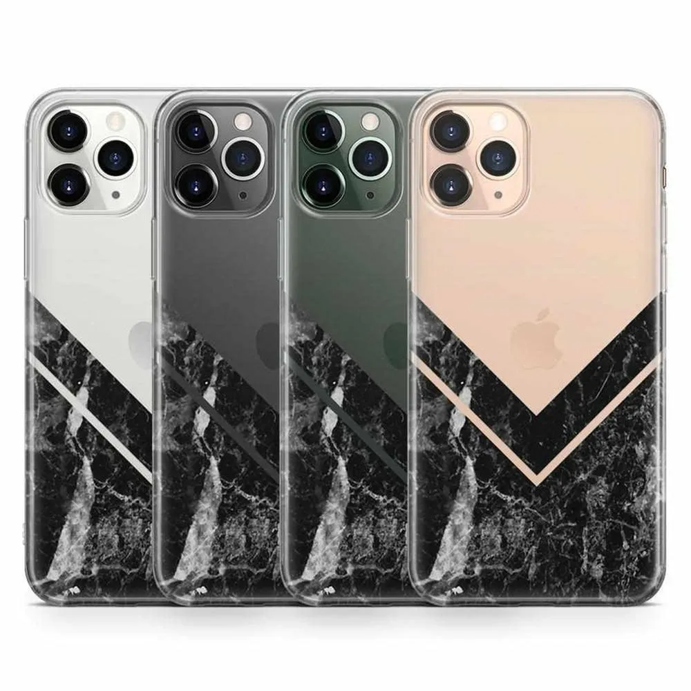 Clearance Price Sleek and Simple | Black Marble V Clear Case  Dont Miss Out!