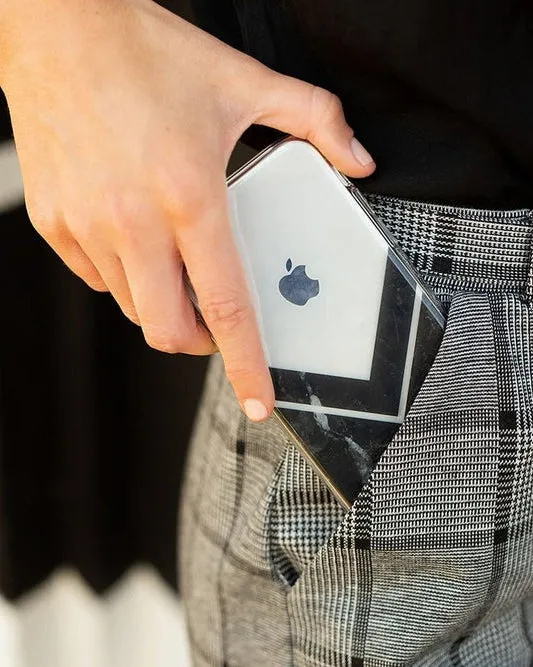 Clearance Price Sleek and Simple | Black Marble V Clear Case  Dont Miss Out!