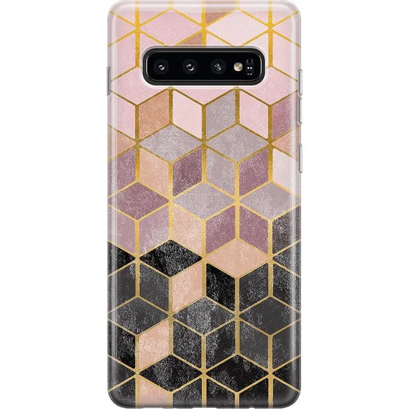 Clearance Price Stepping Up | Geo Rose Gold Marble Samsung Case  Last Few Pieces!