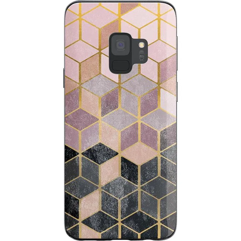 Clearance Price Stepping Up | Geo Rose Gold Marble Samsung Case  Last Few Pieces!