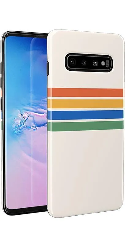 Clearance Price Totally Groovy | Rainbow Stripes Color Block Samsung Case  Dont Miss Out!