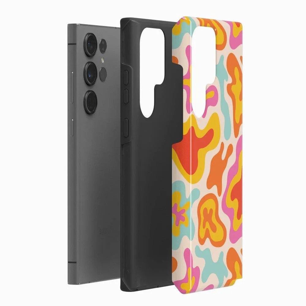 Clearance Price Tropical Color Splash | Abstract Retro Samsung Case  Dont Miss Out!