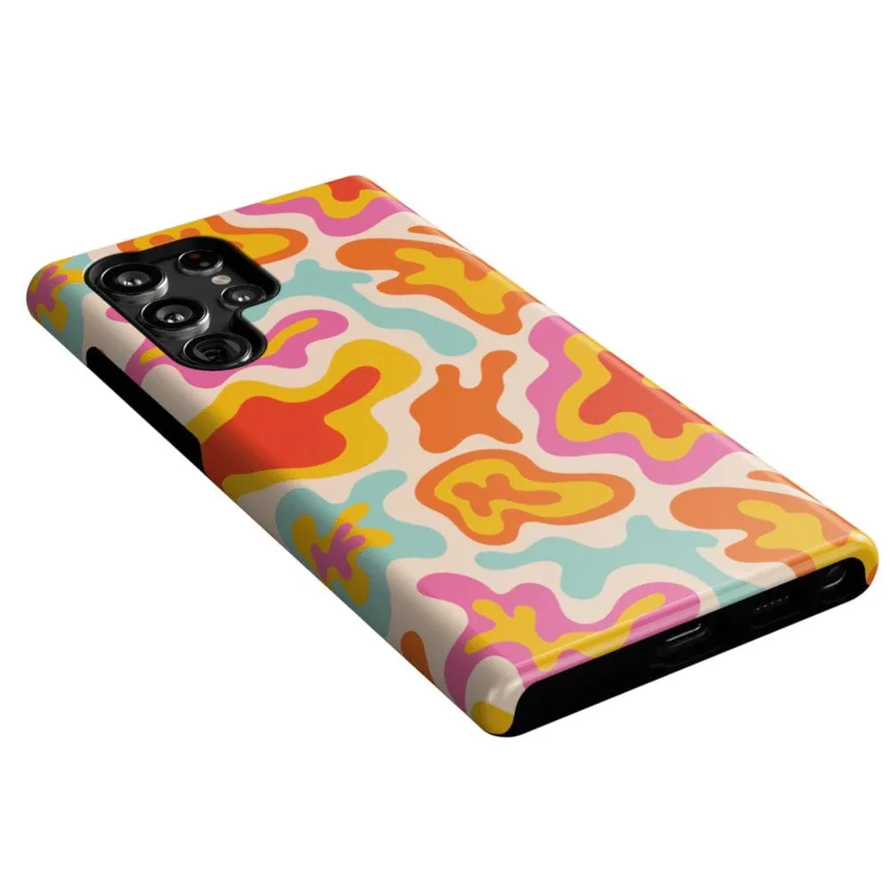 Clearance Price Tropical Color Splash | Abstract Retro Samsung Case  Dont Miss Out!