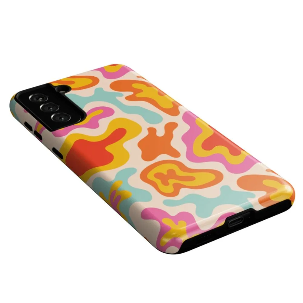 Clearance Price Tropical Color Splash | Abstract Retro Samsung Case  Dont Miss Out!