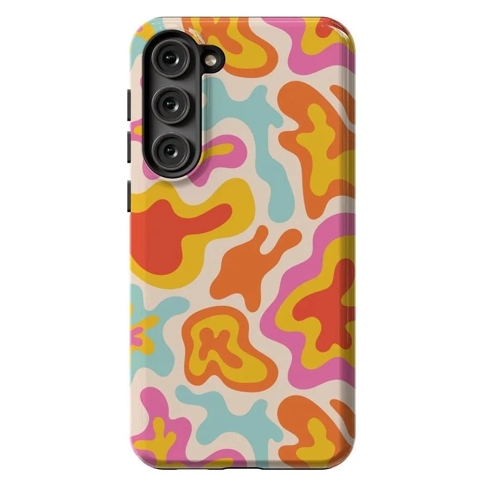 Clearance Price Tropical Color Splash | Abstract Retro Samsung Case  Dont Miss Out!