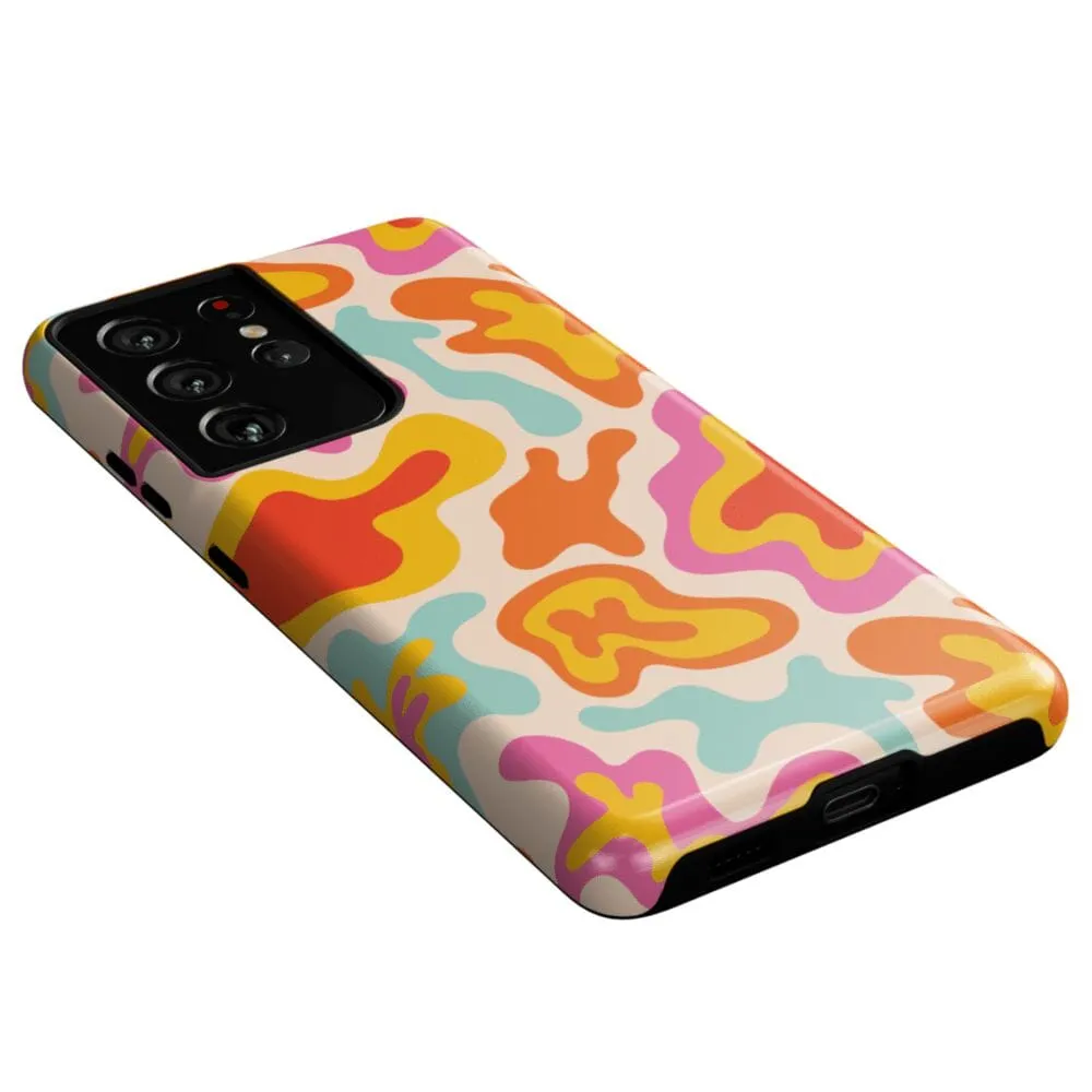 Clearance Price Tropical Color Splash | Abstract Retro Samsung Case  Dont Miss Out!