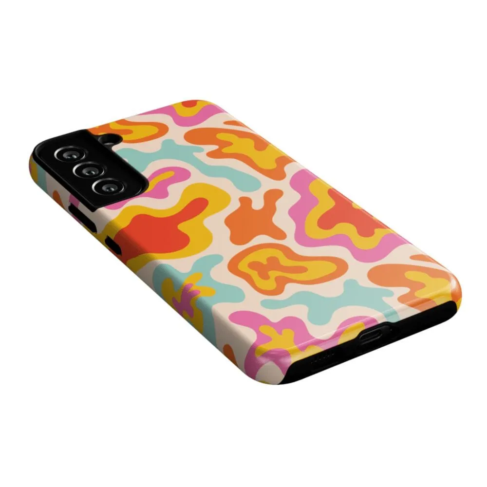 Clearance Price Tropical Color Splash | Abstract Retro Samsung Case  Dont Miss Out!