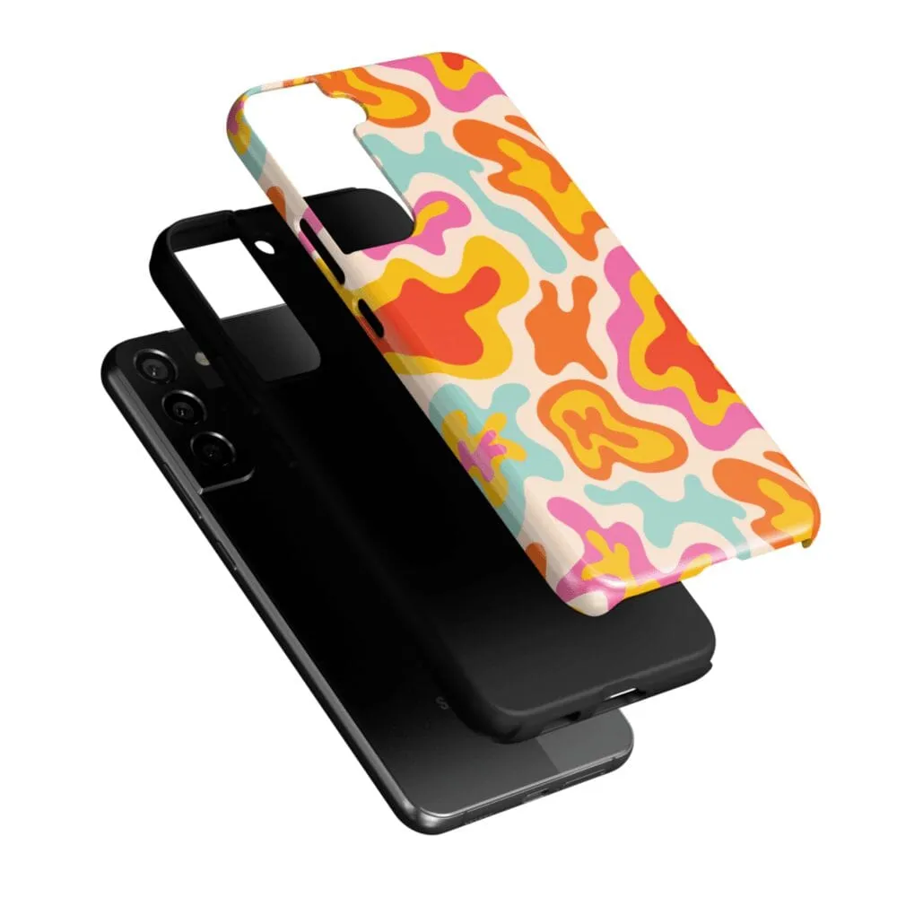 Clearance Price Tropical Color Splash | Abstract Retro Samsung Case  Dont Miss Out!