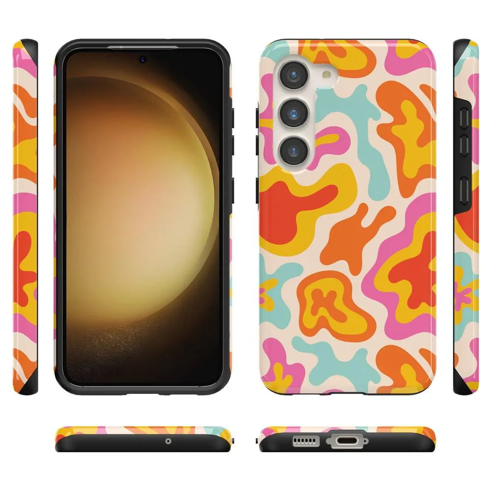 Clearance Price Tropical Color Splash | Abstract Retro Samsung Case  Dont Miss Out!