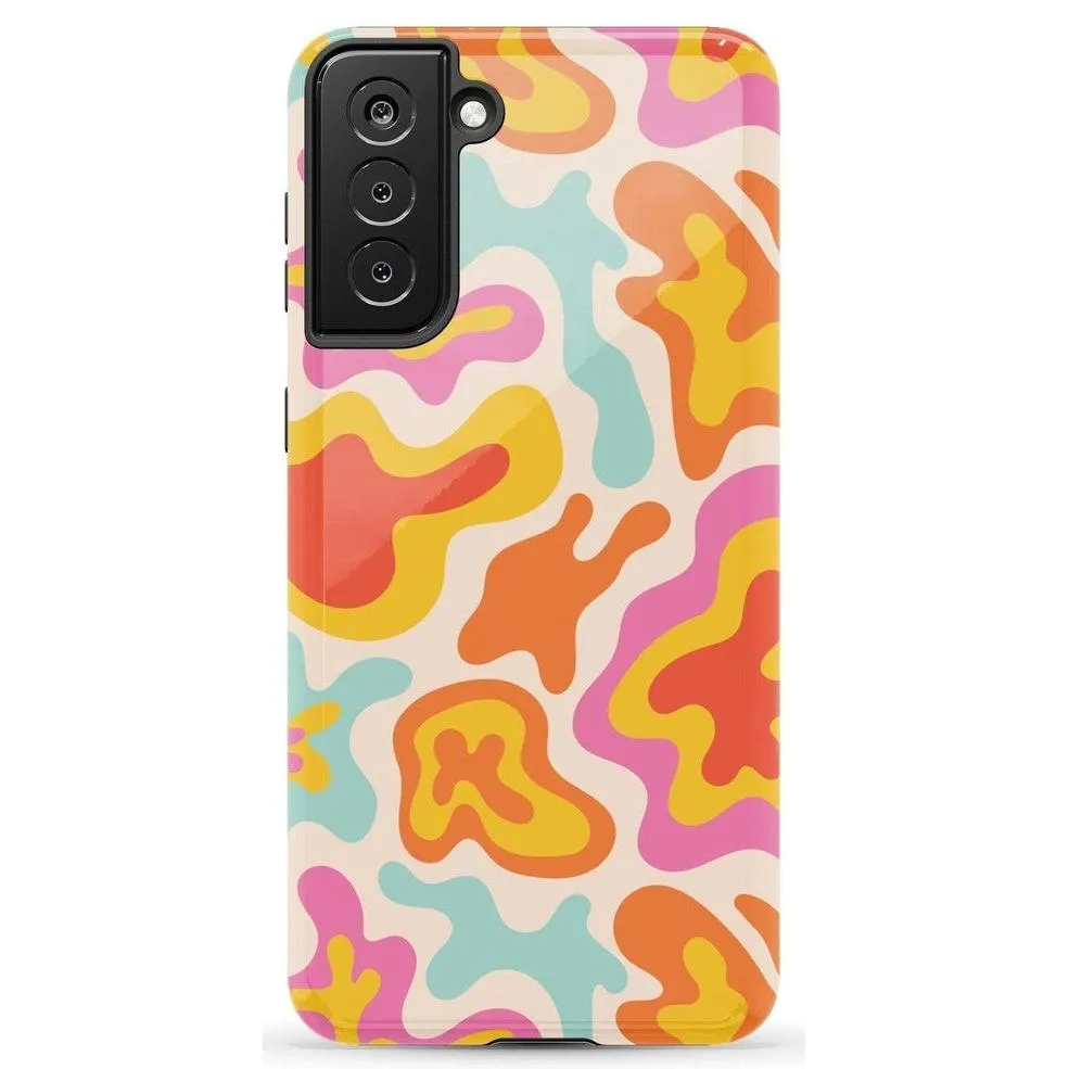 Clearance Price Tropical Color Splash | Abstract Retro Samsung Case  Dont Miss Out!