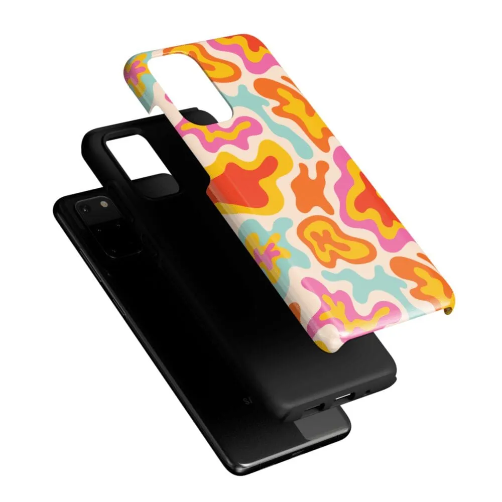 Clearance Price Tropical Color Splash | Abstract Retro Samsung Case  Dont Miss Out!