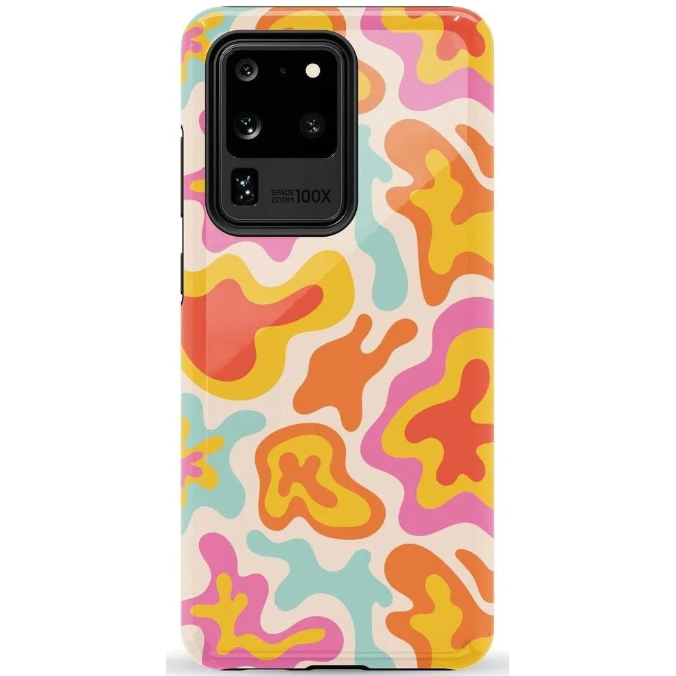Clearance Price Tropical Color Splash | Abstract Retro Samsung Case  Dont Miss Out!