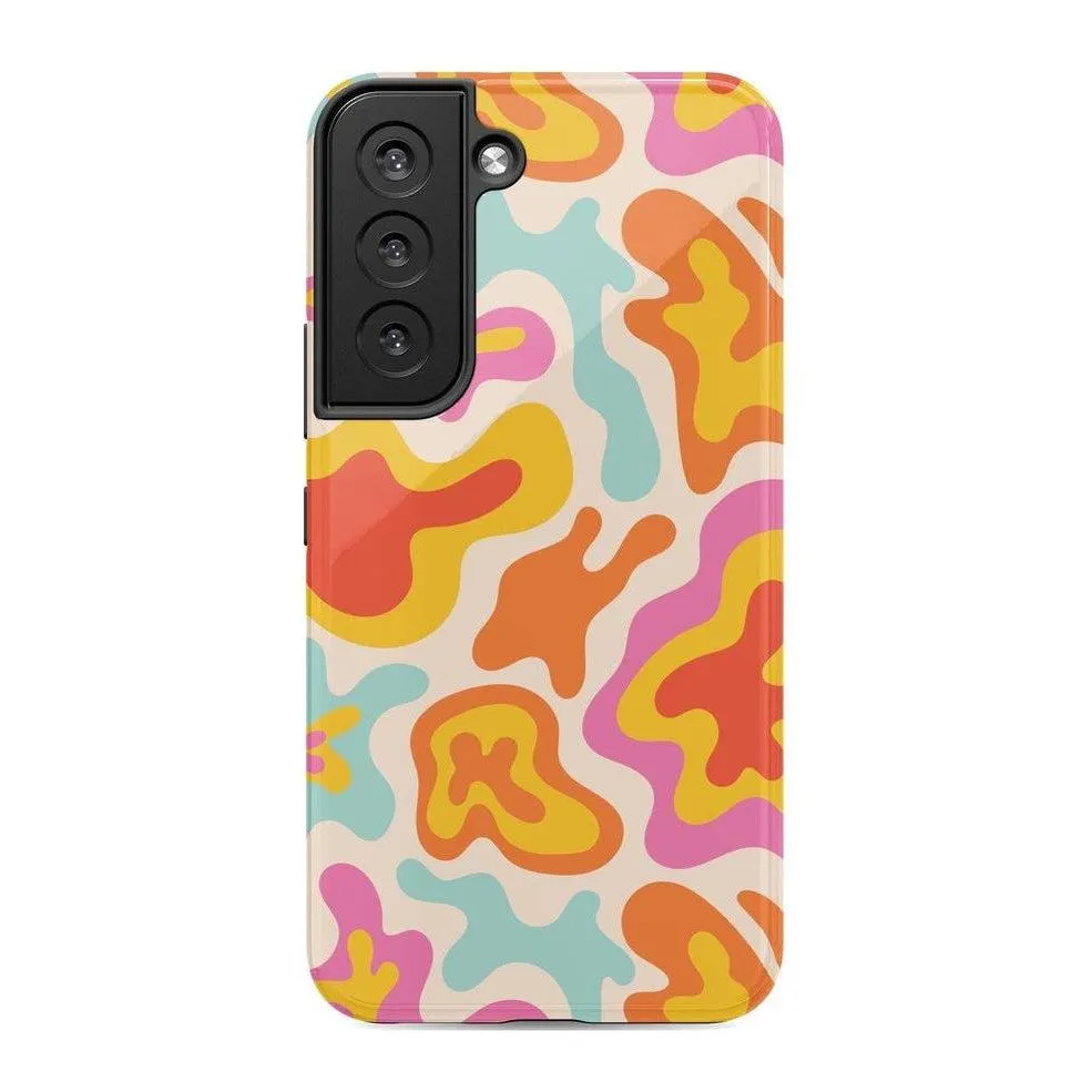 Clearance Price Tropical Color Splash | Abstract Retro Samsung Case  Dont Miss Out!