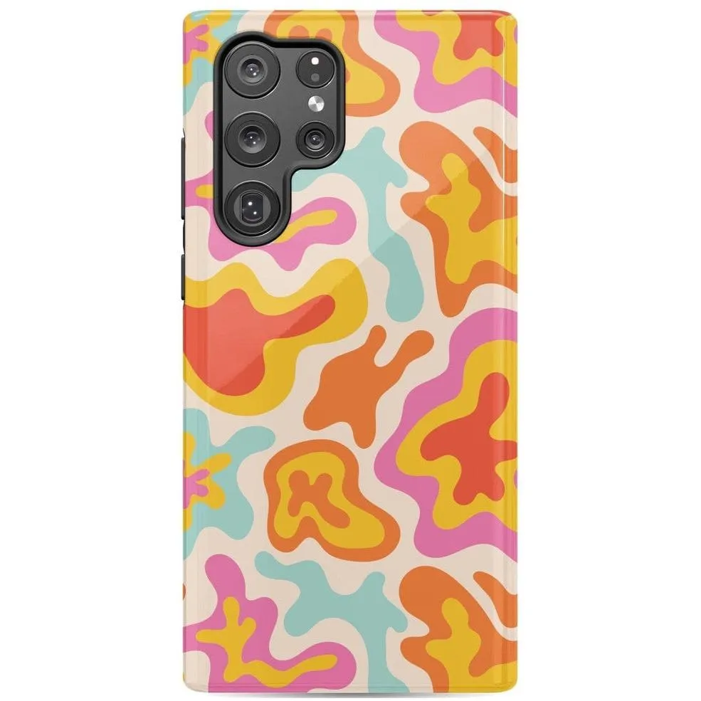 Clearance Price Tropical Color Splash | Abstract Retro Samsung Case  Dont Miss Out!