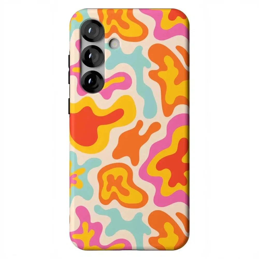 Clearance Price Tropical Color Splash | Abstract Retro Samsung Case  Dont Miss Out!