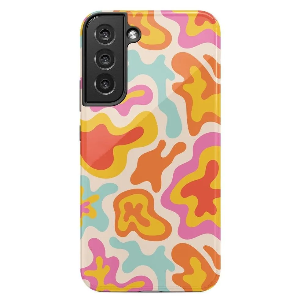 Clearance Price Tropical Color Splash | Abstract Retro Samsung Case  Dont Miss Out!