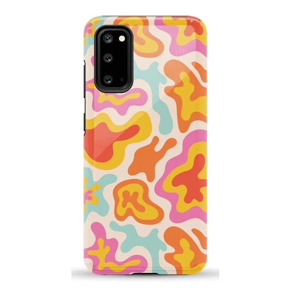 Clearance Price Tropical Color Splash | Abstract Retro Samsung Case  Dont Miss Out!