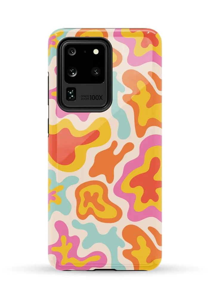 Clearance Price Tropical Color Splash | Abstract Retro Samsung Case  Dont Miss Out!