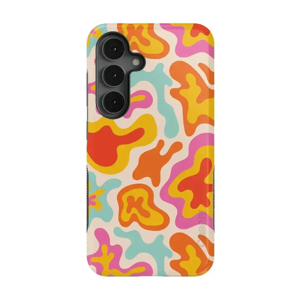 Clearance Price Tropical Color Splash | Abstract Retro Samsung Case  Dont Miss Out!