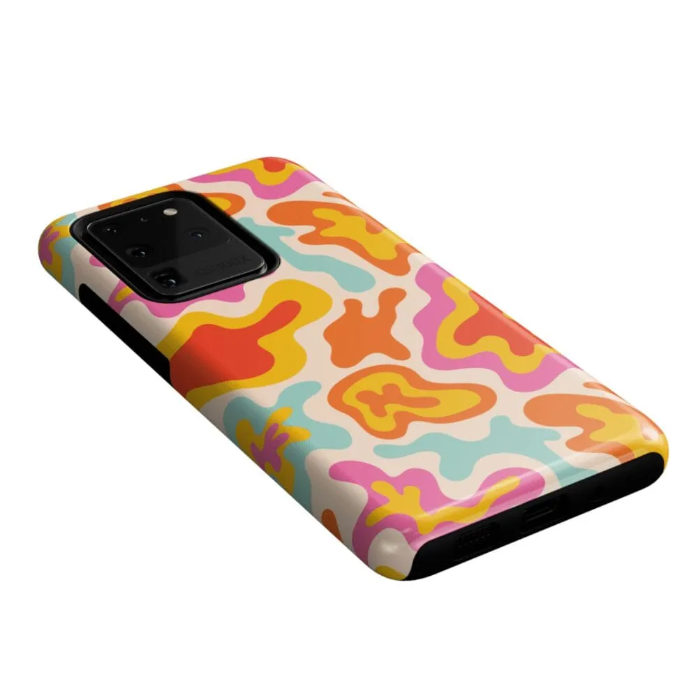 Clearance Price Tropical Color Splash | Abstract Retro Samsung Case  Dont Miss Out!